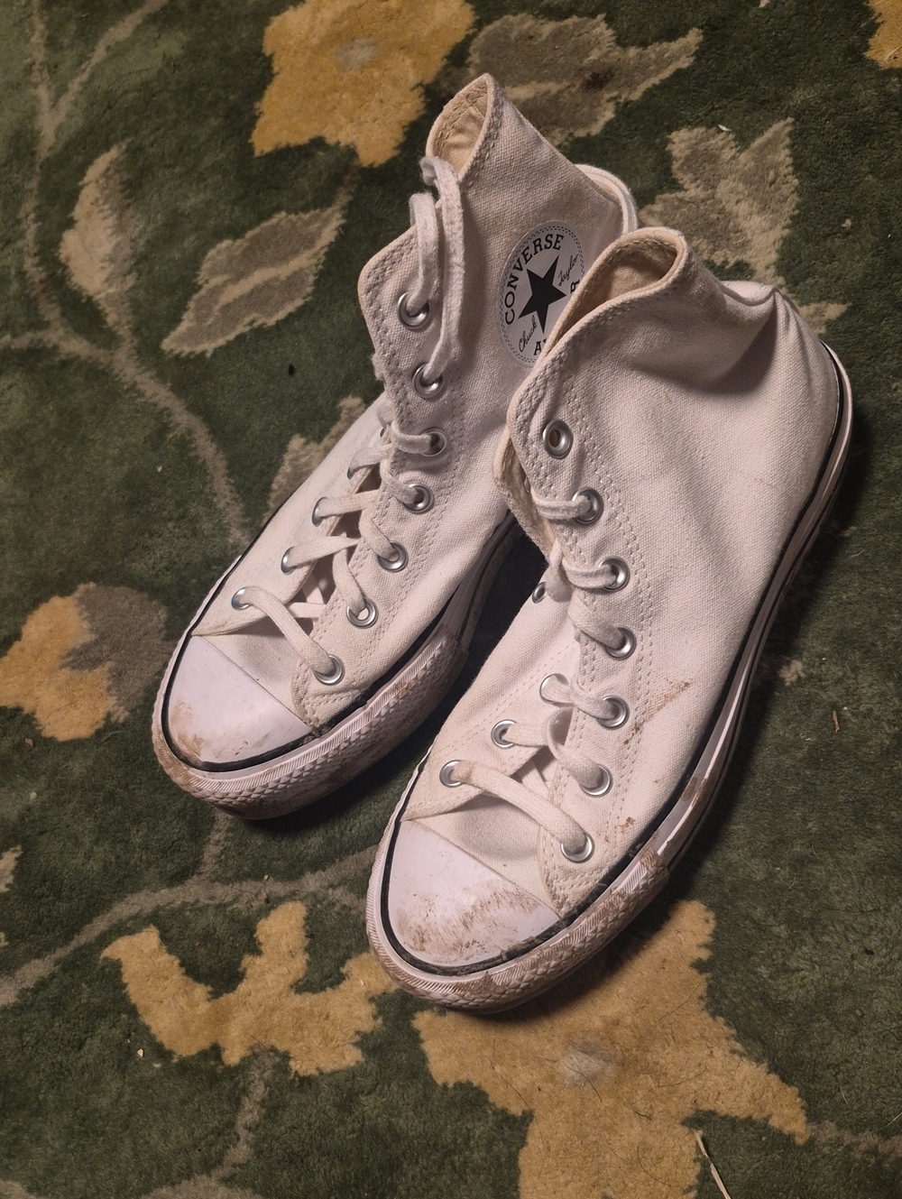 Converse White High-Top Canvas Sneakers